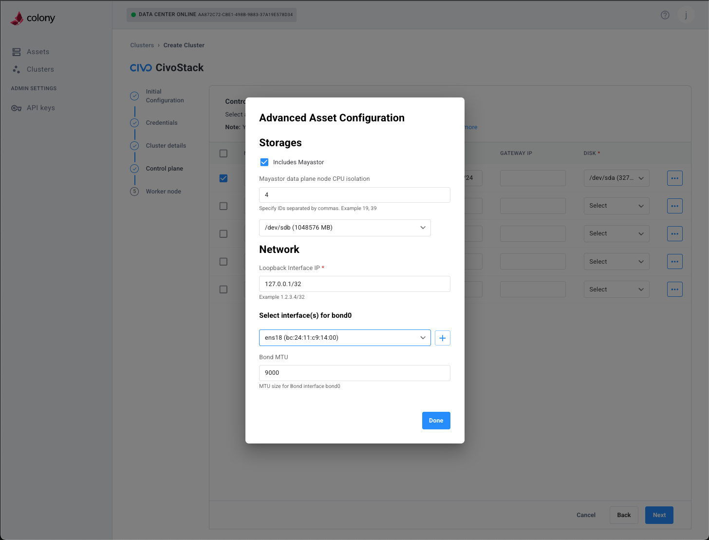 Advanced Asset Configuration