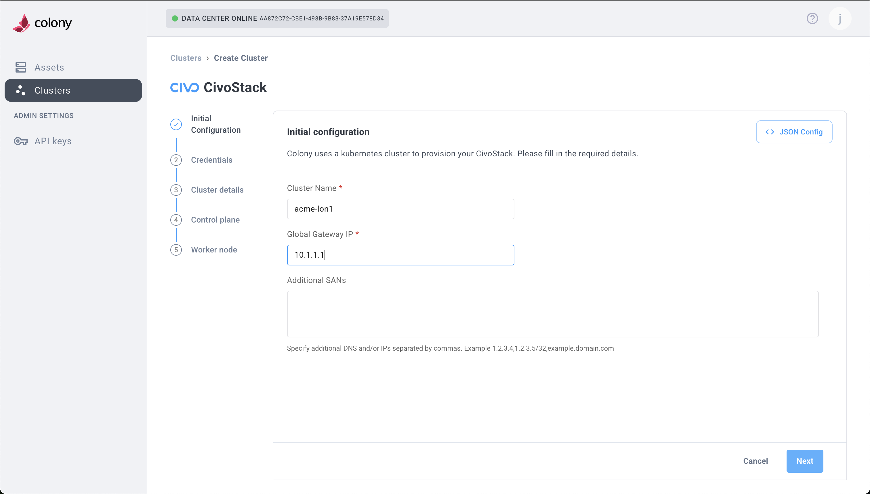 Initial Configuration